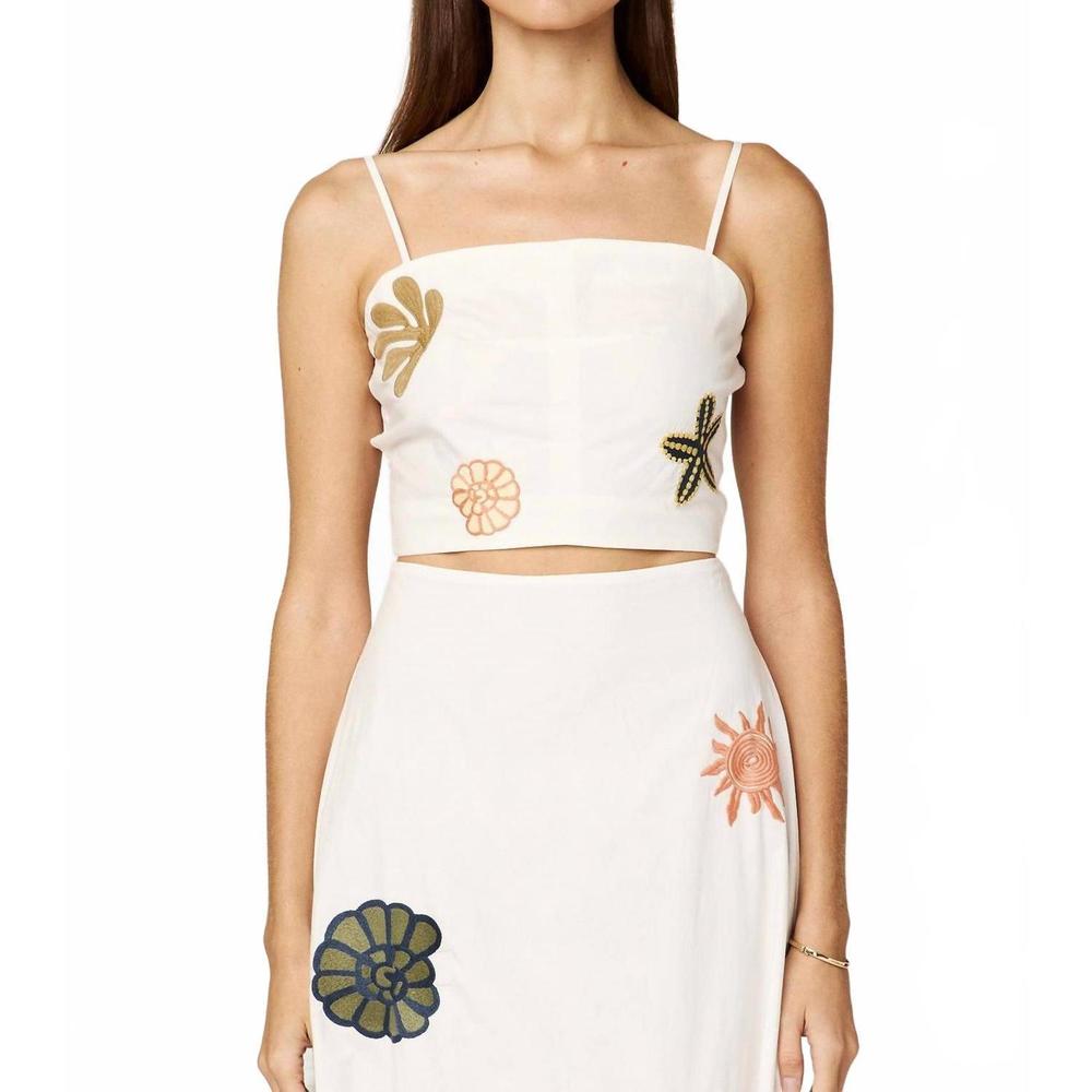 NEW CLEOBELLA sage top in ivory multi